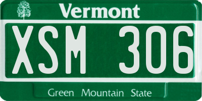 VT license plate XSM306