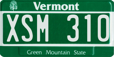 VT license plate XSM310