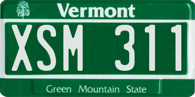 VT license plate XSM311
