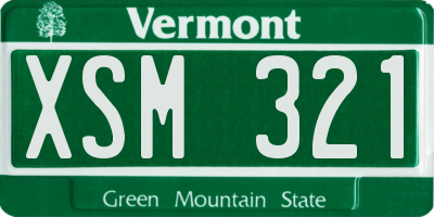 VT license plate XSM321