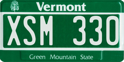 VT license plate XSM330