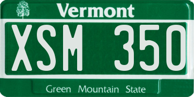 VT license plate XSM350