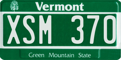VT license plate XSM370