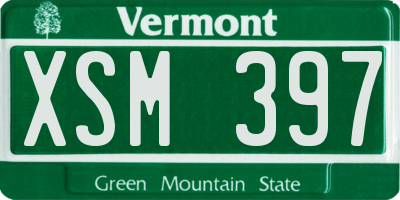 VT license plate XSM397