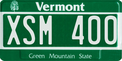 VT license plate XSM400