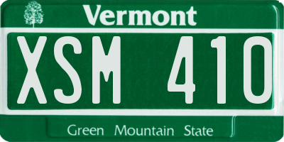 VT license plate XSM410