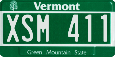 VT license plate XSM411