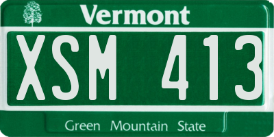 VT license plate XSM413