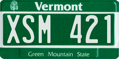 VT license plate XSM421