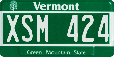 VT license plate XSM424