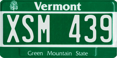 VT license plate XSM439