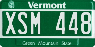 VT license plate XSM448