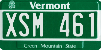 VT license plate XSM461