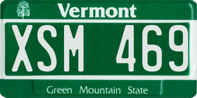 VT license plate XSM469