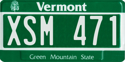 VT license plate XSM471