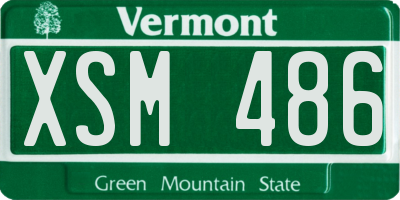 VT license plate XSM486