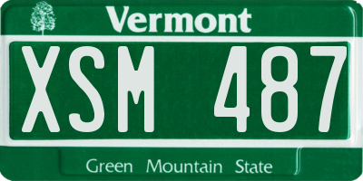 VT license plate XSM487