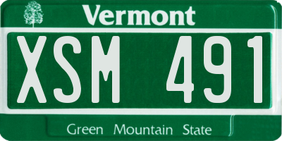 VT license plate XSM491