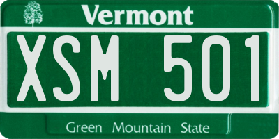 VT license plate XSM501