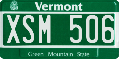 VT license plate XSM506