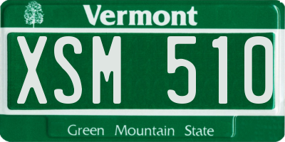 VT license plate XSM510