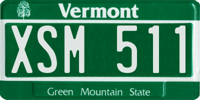 VT license plate XSM511