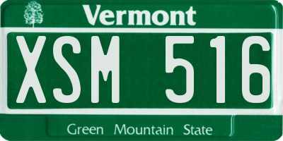 VT license plate XSM516