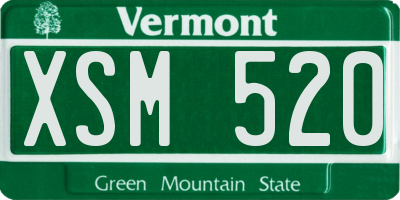 VT license plate XSM520