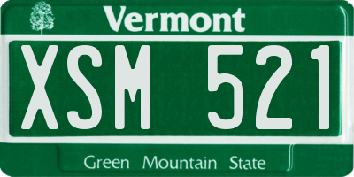 VT license plate XSM521
