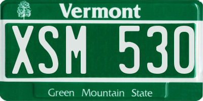 VT license plate XSM530