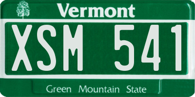 VT license plate XSM541