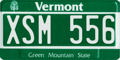 VT license plate XSM556