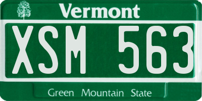 VT license plate XSM563