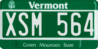 VT license plate XSM564