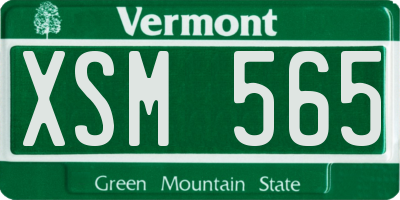 VT license plate XSM565