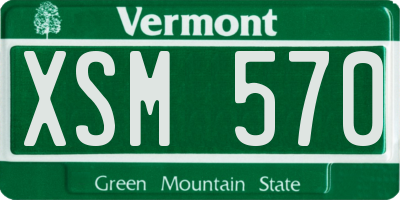 VT license plate XSM570