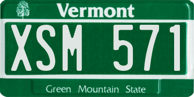 VT license plate XSM571