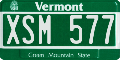 VT license plate XSM577