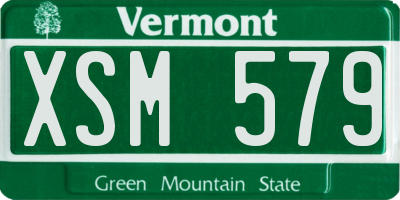 VT license plate XSM579