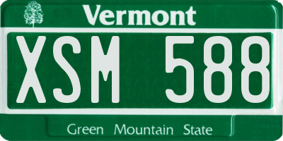 VT license plate XSM588