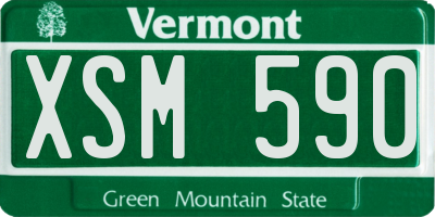 VT license plate XSM590