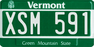 VT license plate XSM591