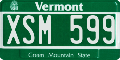 VT license plate XSM599
