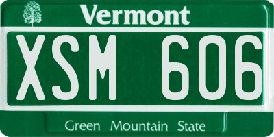 VT license plate XSM606