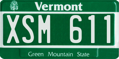 VT license plate XSM611