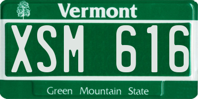 VT license plate XSM616