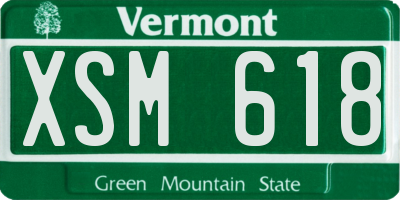 VT license plate XSM618