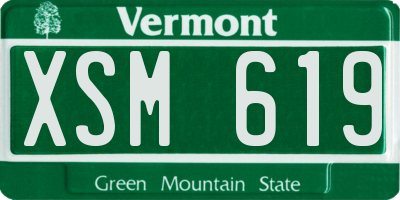 VT license plate XSM619