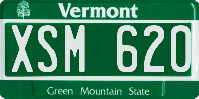 VT license plate XSM620