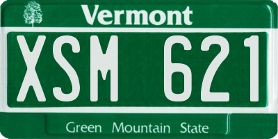 VT license plate XSM621